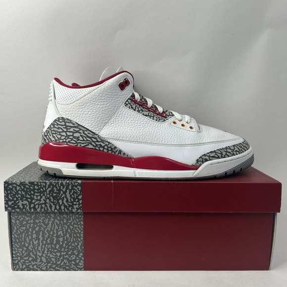 Nike Shoes Air Jordan 3 Retro “Cardinal Red” 2024 - Picture 5 of 8